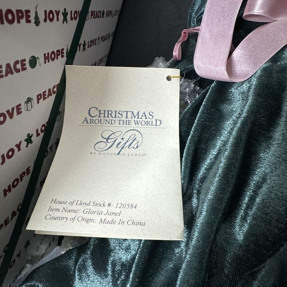 1998 House of Lloyd Christmas Around the World Gloria Janel Porcelain Doll Vtg - Picture 14 of 16
